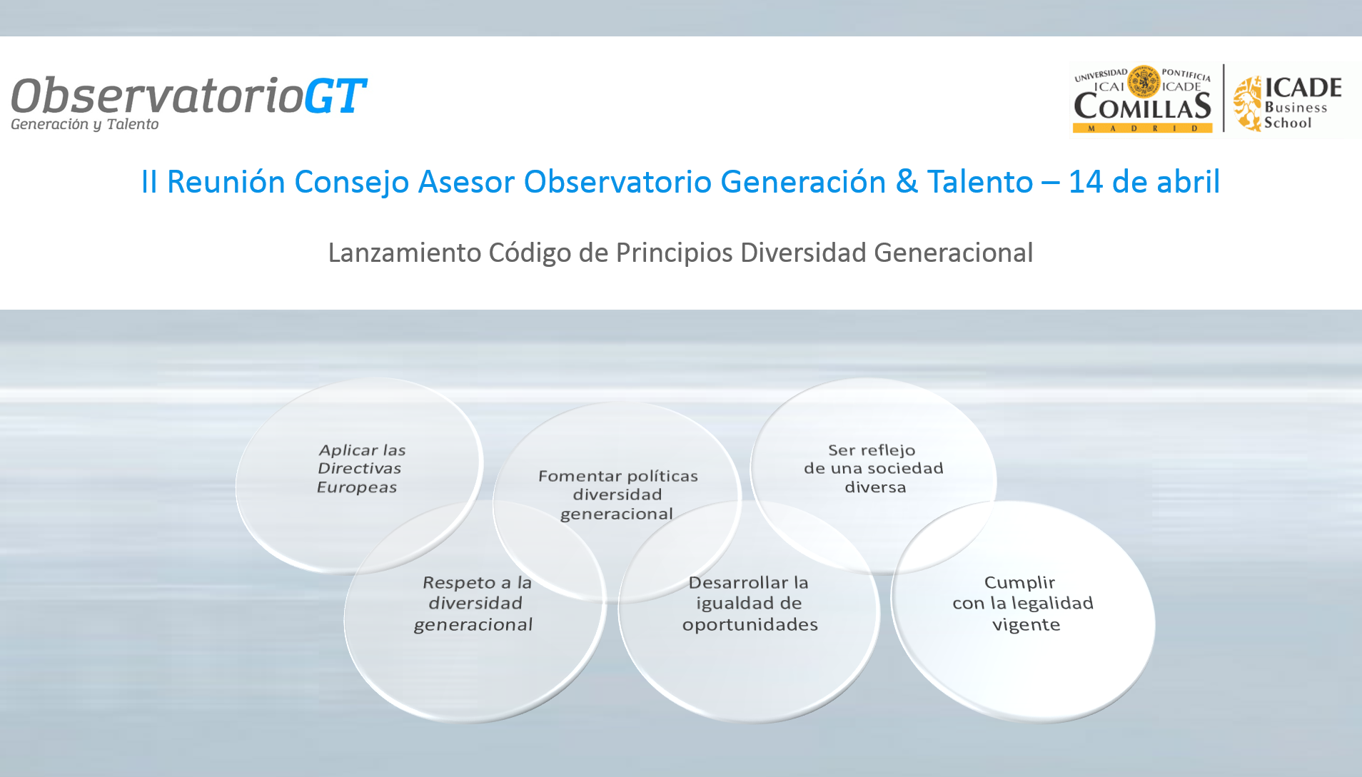 El Observatorio Generación & Talento impulsa el Código de Principios de Diversidad Generacional