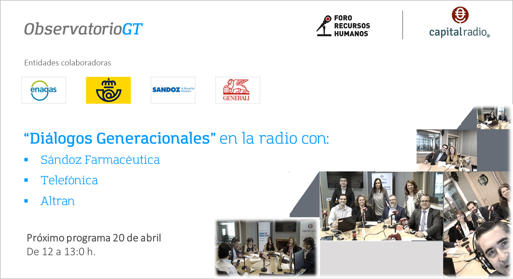 «Dialogos generacionales» en la radio en tiempos del Covid19