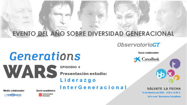 GENERATION WARS IV- EVENTO DEL AÑO SOBRE DIVERSIDAD GENERACIONAL EN BARCELONA – SÁLVATE LA FECHA – 12/02/2020