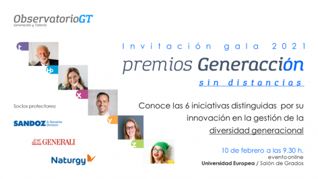Gala Premios Generacción 2021 «Sin distancias». Conoce las 6 mejores iniciativas en Diversidad Generacional