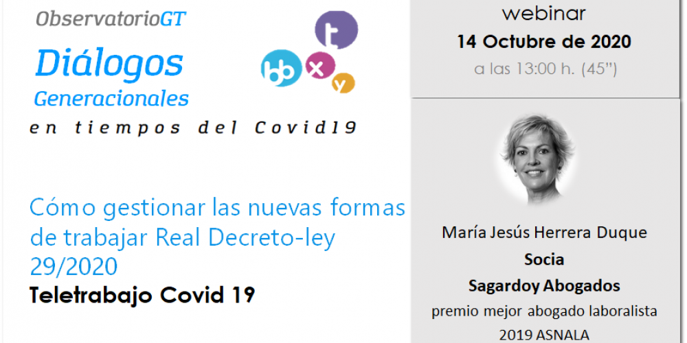 María Jesús Herrera, experta laboralista de Sagardoy, analiza la Ley del Teletrabajo