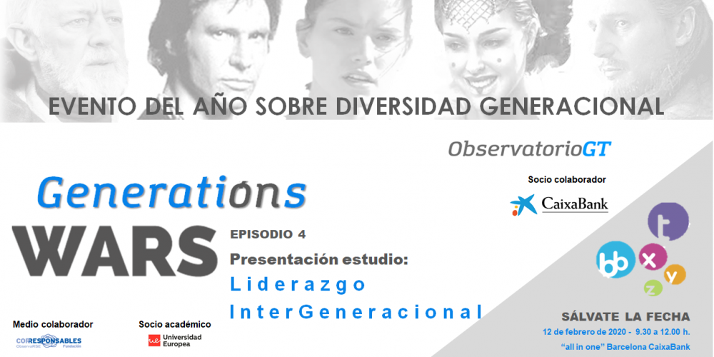 GENERATION WARS IV- EVENTO DEL AÑO SOBRE DIVERSIDAD GENERACIONAL EN BARCELONA – SÁLVATE LA FECHA – 12/02/2020